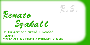renato szakall business card