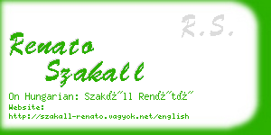 renato szakall business card